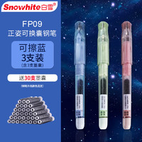 Snowhite 白雪 正姿可擦钢笔 初学者EF尖 3支钢笔+30支墨囊 FP09