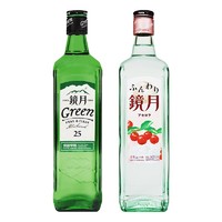 乐天 lotte Green镜月烧酒原味25度/樱桃味16度700ml 原装进口镜月烧酒