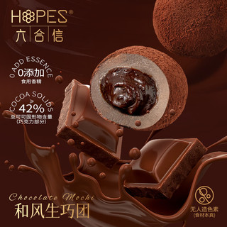 六合信（hopes）生巧福团爆浆流心巧克力 麻薯小零食糯米糍 办公室休闲零食100g