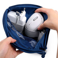 欣沁 數碼收納包 旅行收納數碼包數據線充電寶硬盤袋整理包 藏青色