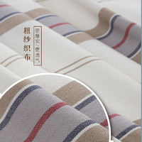 天宜粗布三件套单件纯棉床单枕套简约加厚加密家纺可定制