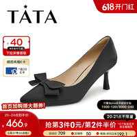 他她(TATA)2024秋时尚女细跟高跟鞋UAN02CQ4 黑色 36