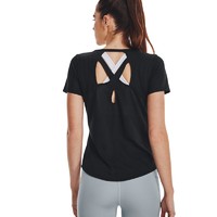 安德玛 官方奥莱UA 女士反光透气半袖跑步健身训练运动修身短袖T恤
