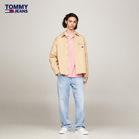 TOMMY JEANS24春夏男装美式复古做旧磨白低腰阔腿宽松牛仔裤19161 牛仔蓝1AA 32