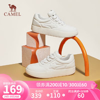 CAMEL 骆驼 女板鞋秋季新款休闲时尚百搭运动休闲小白鞋 L23A223086米白 36