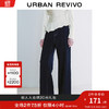 URBAN REVIVO UR2024春季女装时髦复古休闲显瘦阔腿牛仔长裤UWG840078 蓝色 25