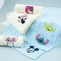 Disney 迪士尼 儿童婴儿宝宝全棉纱布6条面巾纯棉洗脸吸水家用擦脸不掉毛手巾
