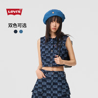 Levi's 李维斯 24夏季女士印花牛仔马夹000B3-0000 深蓝色 S