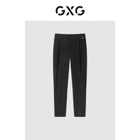 GXG 男装 商场同款 裤九分裤宽松小脚 23夏季 黑色 165/S