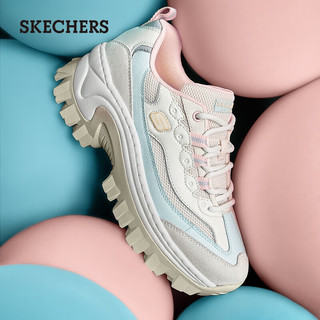 斯凯奇（Skechers）休闲鞋厚底老爹鞋增高蜜糕鞋177233自然/蓝 36.5