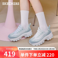 斯凯奇（Skechers）休闲鞋厚底老爹鞋增高蜜糕鞋177233木炭灰/多彩 36.5 木炭灰色/多彩色/GRMT 36.5尺码偏大一码，选小一码