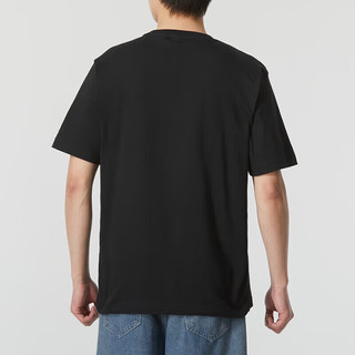 三叶草（Adidas）阿迪达斯短袖男 时尚简约休闲宽松透气舒适圆领T恤 IR9690 S 黑色