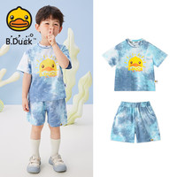 B.Duck 童装 儿童短袖短裤2件套装（2款颜色可选）