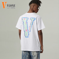 VLONE 短袖T恤男装2024夏季新款 白色 S（尺码偏大130斤以内）