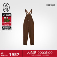 ASH女装2024夏季PANTS系列背带裤休闲裤 棕色 A40