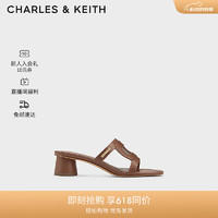 CHARLES&KEITH24夏新品时尚休闲外穿沙滩一字拖鞋女CK1-60361513