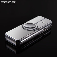 PRIMO 普力魔 打火机 指尖陀螺打火机充电 防风火机创意礼物USB点烟器银冰