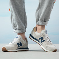 88VIP：NEW BOLUNE 新百伦 New Balance男女新款NB574系列运动鞋翻毛皮拼接休闲鞋ML574LGI-D