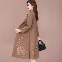浪子闲话【高档轻奢】品牌风衣女品牌女中长款2022年秋季新款气质 卡其色