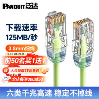 PANDUIT 泛达 六类细网线CAT6类千兆跳线POE  0.5米