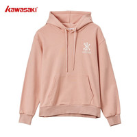 KAWASAKI 2024 运动卫衣款 川崎连帽套头长袖卫衣 樱花色 2XL XXL
