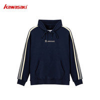 KAWASAKI潮流卫衣男女中性款 川崎春秋打底外穿百搭运动连帽套头长袖卫衣 蓝色 M