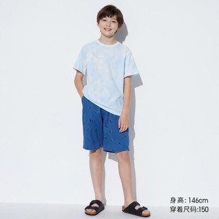 UNIQLO 优衣库 男女款松紧短裤学生中裤运动裤 465113 浅米色 110