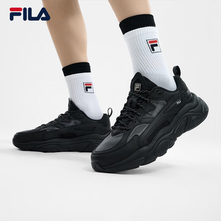 FILA 斐乐男鞋MARS 1S复古运动鞋2024夏时尚火星鞋跑步鞋 黑-BK 40.5