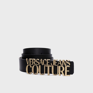 范思哲Versace Jeans Couture皮带女士LOGO板扣腰带 72VA6F09-71627 BLACK-899黑色 80