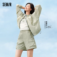 森马（Semir）外套女2024夏凉感连帽防晒衣101324108003