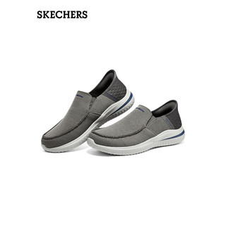 斯凯奇（Skechers）Skechers闪穿系列SILP-IN男士一脚蹬舒适健步鞋懒人鞋210604 41 灰色/GRY
