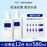 满婷（MANTING）氨基酸控油去屑洗发水250ml*2（清洁舒缓洗发露去头屑洗发乳） 控油去屑洗发乳 250ml 2瓶