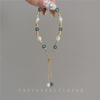 巴洛克淡水珍珠手鏈女小眾設計水晶手串手飾女 淡水珍珠手鏈