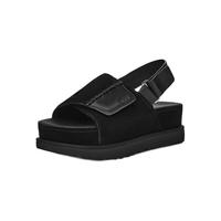 UGG 夏季女士休闲舒适厚底纯色露趾可调式鞋面束带凉鞋1152652 黑色 36