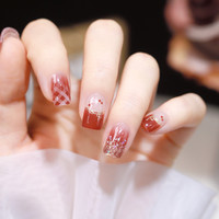 花里草涧 美甲光疗贴UV凝胶贴半烤指甲贴纸全贴半固化二代软Gel甲贴片tnt