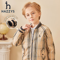 PLUS会员：HAZZYS 哈吉斯 男童夹克外套 格 160