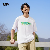 Semir 森马 短袖T恤男夏季凉感抗菌舒适时尚个性圆领情侣上衣潮新款