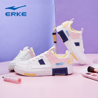 ERKE 鸿星尔克 女鞋板鞋2024夏季新款鞋子潮流厚底滑板鞋休闲运动鞋女子