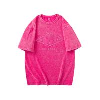 Gap 盖璞 男女款纯棉雪花水洗短袖T恤 463153 深粉色 S
