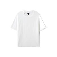 Gap 盖璞 男女装2024夏季肌理感拼接圆领短袖T恤百搭凉爽上衣464139 白色 L
