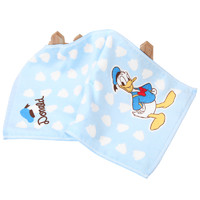 88VIP：Disney 迪士尼 纯棉割绒童巾儿童毛巾宝宝擦洗脸家用吸水不掉毛4条