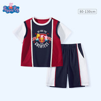 小猪佩奇 男童运动套装夏