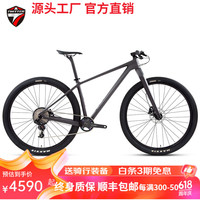 骓特(TWITTER)美洲豹碳纤维无线电变山地车全隐藏内走线油碟刹竞速自行车成人 哑灰 19寸 轮峰EDS无线电变13速MT200油刹