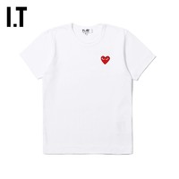 IT CDG PLAY COMME des GARCONS川久保玲女装短袖T恤红色爱心刺绣