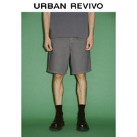 URBAN REVIVO UR2024夏季新款男装时尚宽松休闲洗水百搭牛仔短裤UMF840045