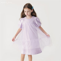 马克珍妮 marc & janie【芦芙】女童泡泡袖网纱蛋糕连衣裙夏装新款裙子240831