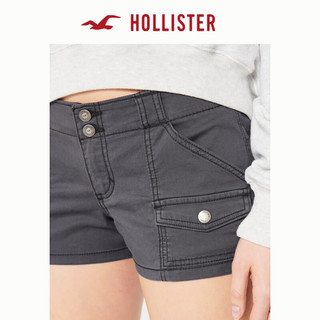 HOLLISTER24夏季美式辣妹休闲低腰工装风短裤 女 KI349-4191 深灰色 165/74A（8标准版）