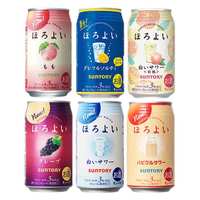 SUNTORY三得利和乐怡(HOROYOI)混合水果味 350ml*6罐 预调鸡尾酒 气泡起泡酒