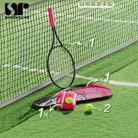 SHUANGPAI 双牌 网球拍网球训练器穿线回弹球单人初学者大学生成人儿童通用单拍黑