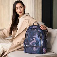 【甄选】TUMI/途明Voyageur女士双肩包时尚液体印花休闲背包